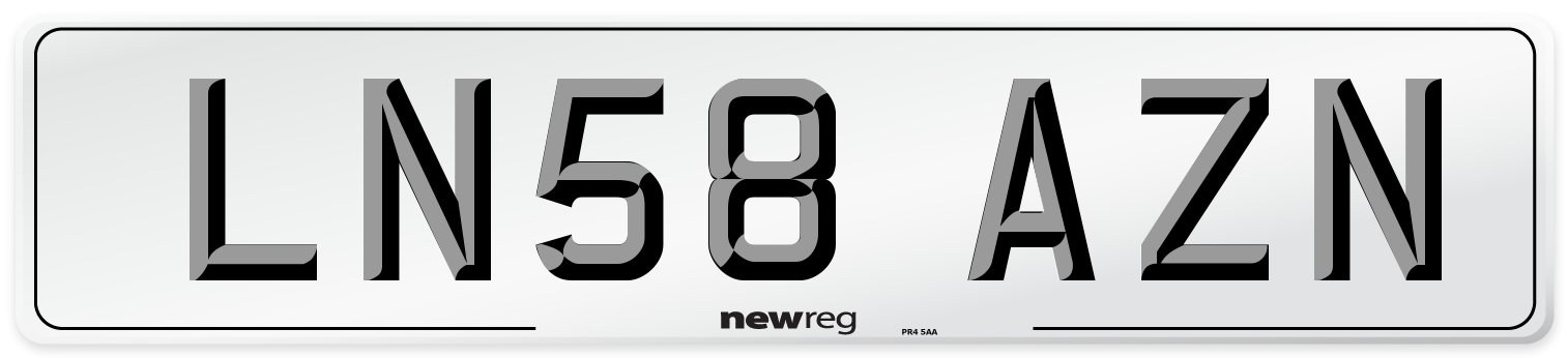 LN58 AZN Number Plate from New Reg